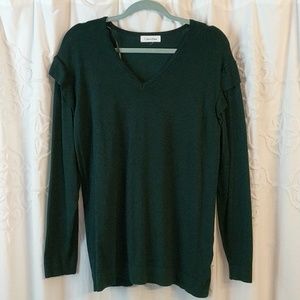 Calvin Klein ruffled detail sweater